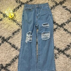 Super cute girls ripped jeans